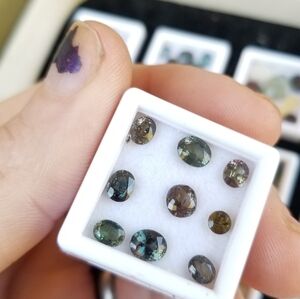 9 color change multicolored sapphires and garnets